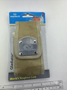 Gladiator Naztech Nylon case belt clip for phone, Water resistant, durable TAN